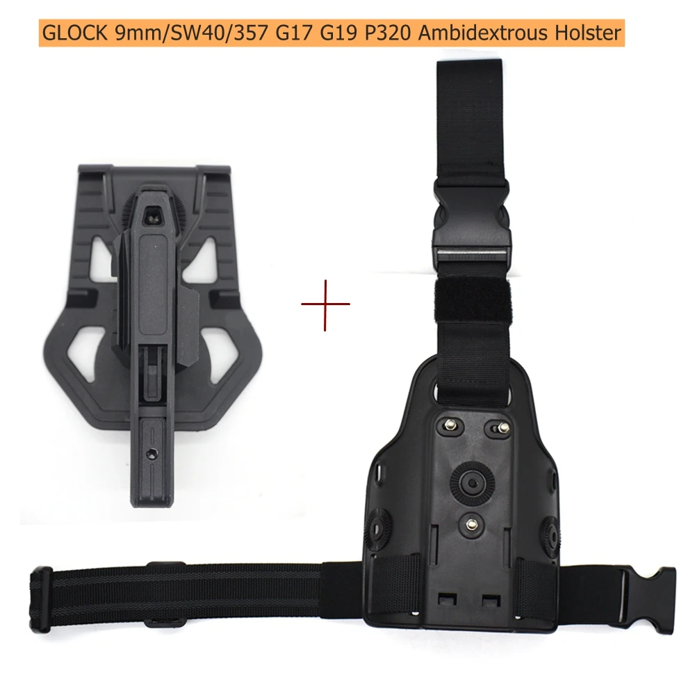 

Кобура для пистолета Gl0ck с быстрым вытяжкой для левой и правой руки, совместимая с P320 M18 M17 G17 под креплением для фонарика в комплекте