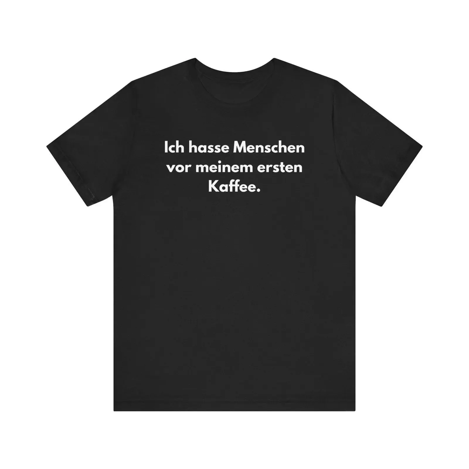 Ich hasse Menschen vor meinem ersten Kaffee Lustiges T Shirt Geschenk für Kollegen Büro vintage Washed Unisex