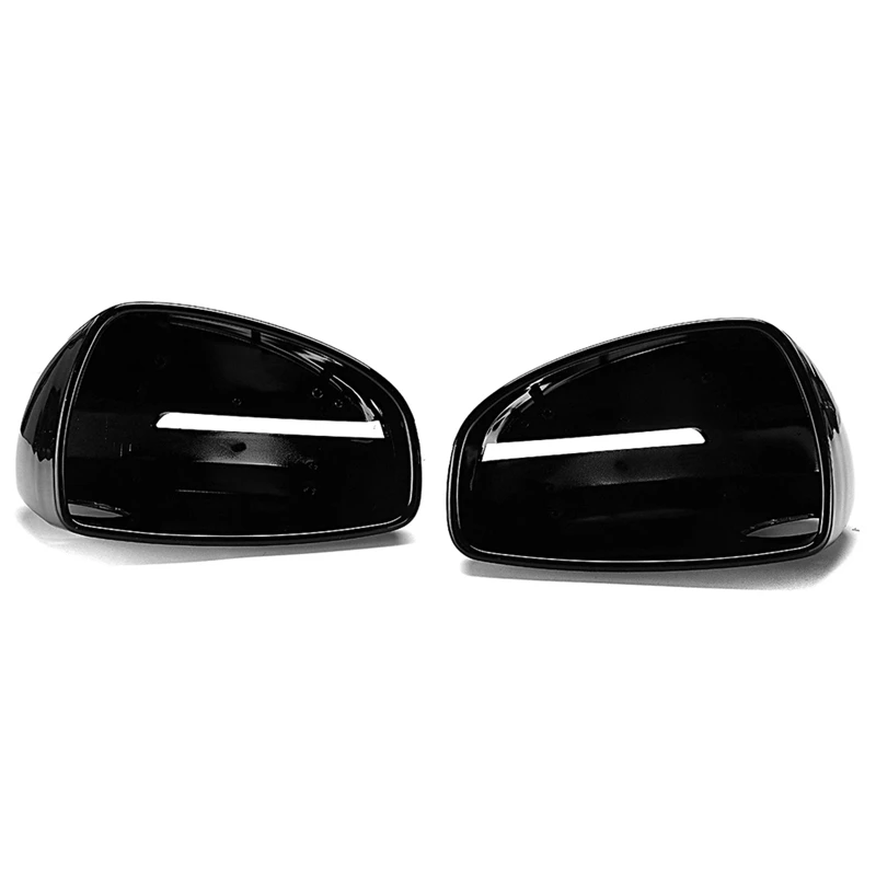 Glossy Black Car Side Door Rearview Mirror Cover Trim For  TT TTS TTRS MK2 8J R8 42 2007-2014