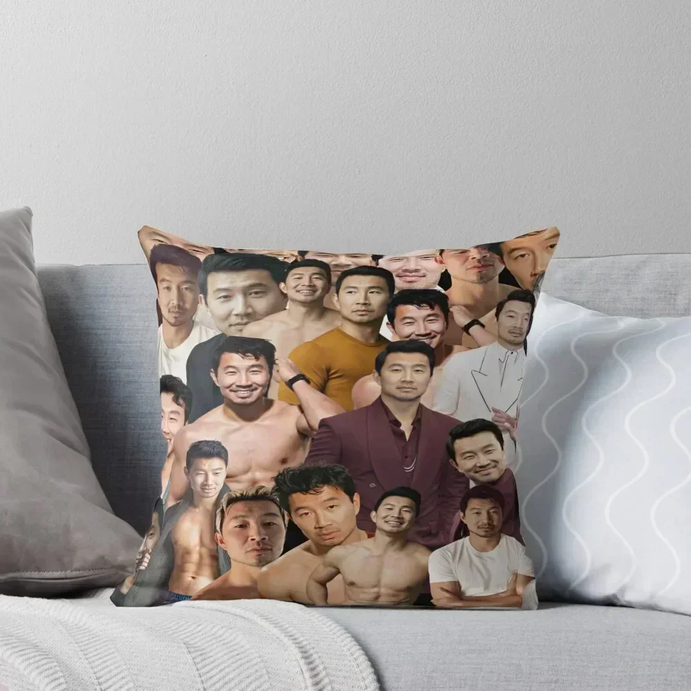 

simu liu photo collage Throw Pillow christmas cushions covers Pillowcase Cushion pillow