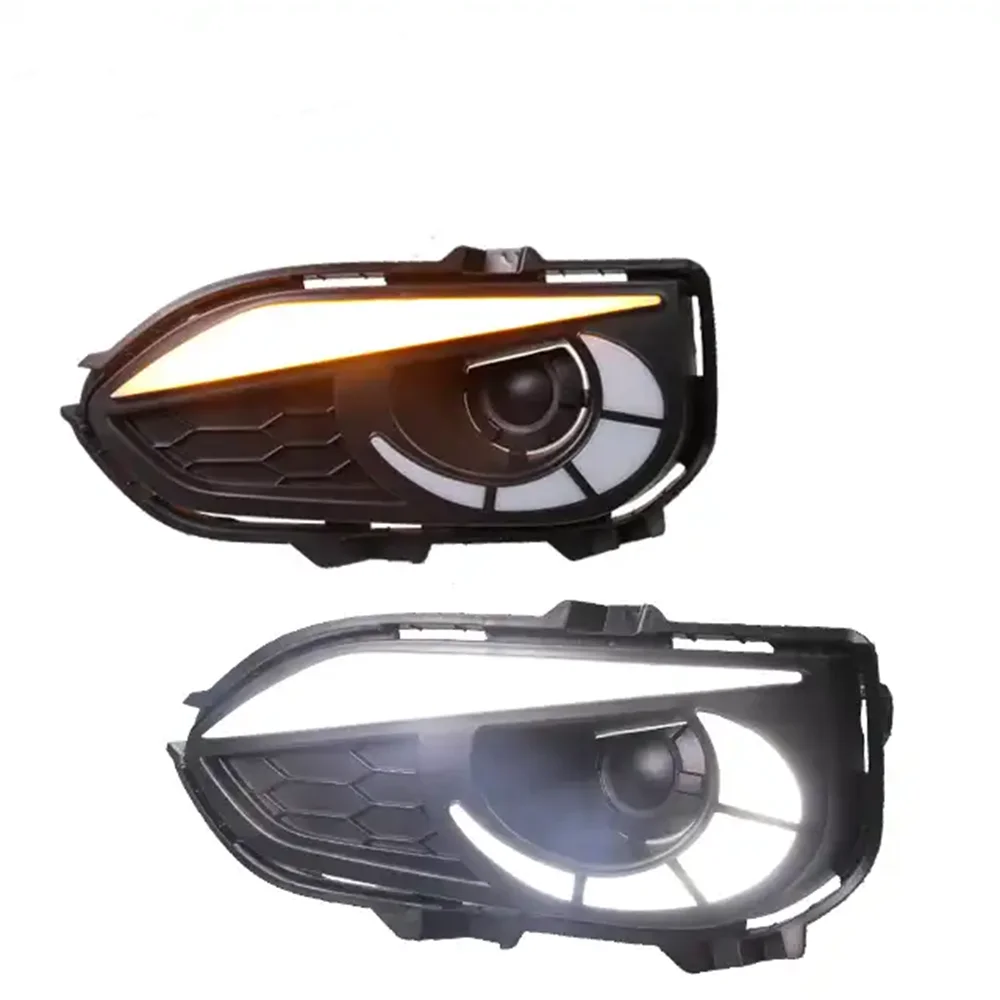 Led Drl Daytime Running Light For Honda Jazz/Fit 2017 2018 2019 Fog Lamp Drl Daylight