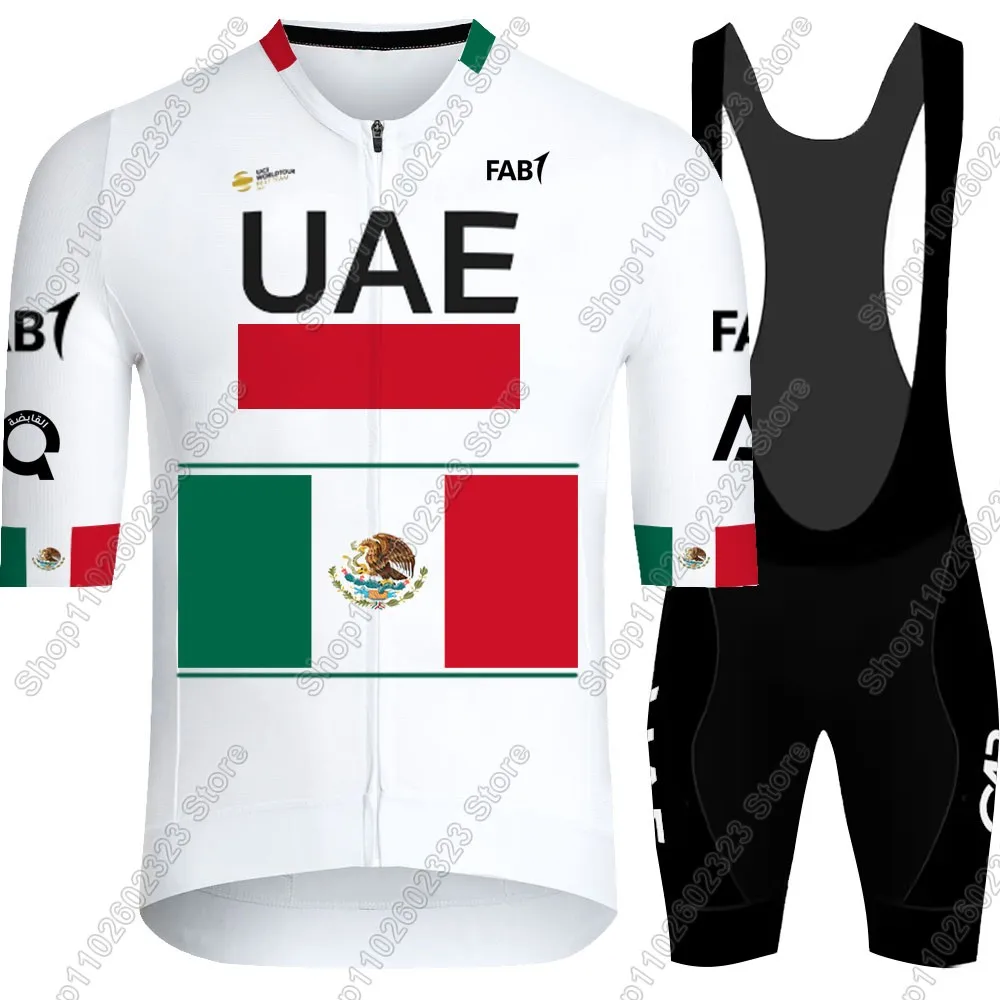 المكسيك الإمارات العربية المتحدة فريق 2026 الدراجات جيرسي مجموعة الصيف الرجال دراجة الملابس الطريق دراجة قمصان دعوى دراجة مريلة السراويل الجبلية Ropa مايوه