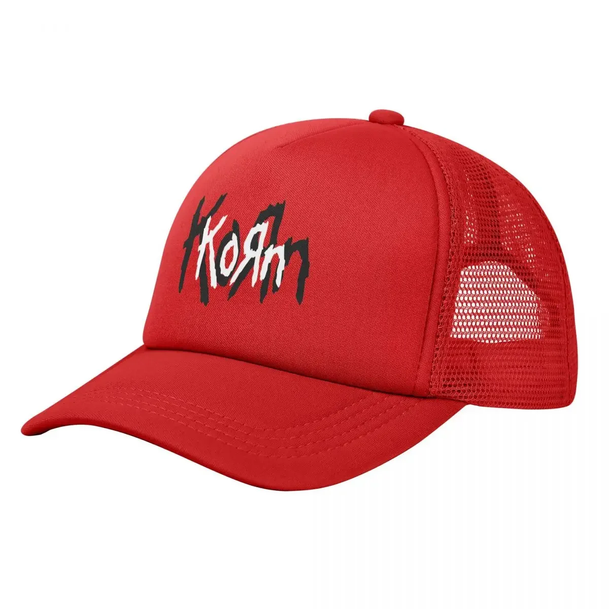 Korn Heavy Metal Band Mesh Baseball Cap Adult Retro Sun Hats Hats Adjustable Snapback Caps Trucker Cap Summer Trucker Hat