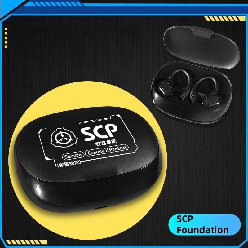 

SCP Foundation Theme Voice Earbuds Bluetooth Earphones Wireless Headset Portable Fans Gifts Noise Reduction
