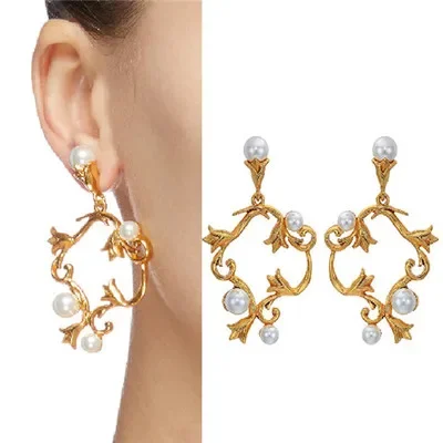 

Oscar Euro-American Vintage Tulip Vines Earrings Jewelry For Woman Trend