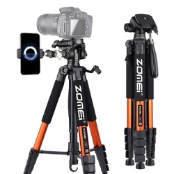 187cm Aluminum Photography Stand Max Load 11lbs/5kg Professional Zomei Tripod for Mobile Camera Phone Projector Webcam Spotting