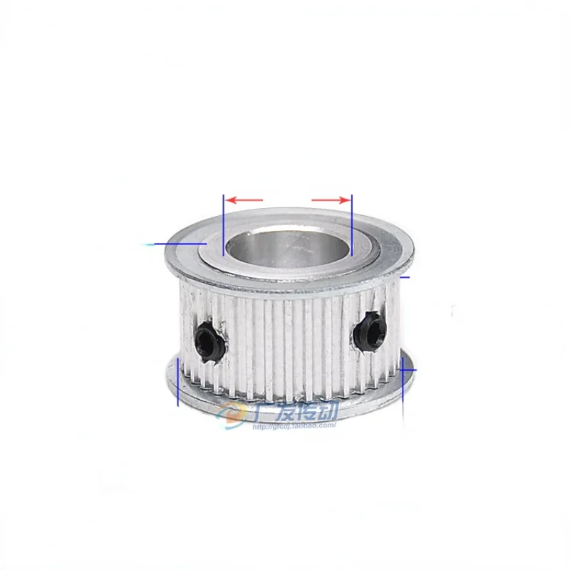 Two-Side Flat MXL 38 Teeth Synchronous Belt Pulley Slot Width 6/10mm Inner Hole 4/5/6/6.35/7/8/10/12/12.7/14/15mm