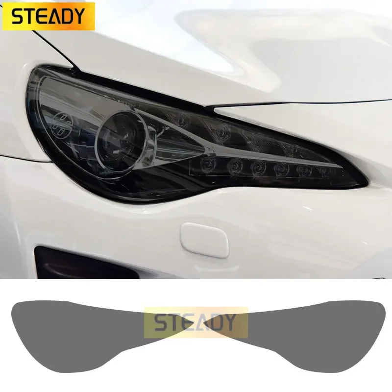 

2 Pcs Car Headlight Protective Film Front Light Transparent Smoked Black TPU Sticker For Toyota 86 2012-2020 GT86 Accessories