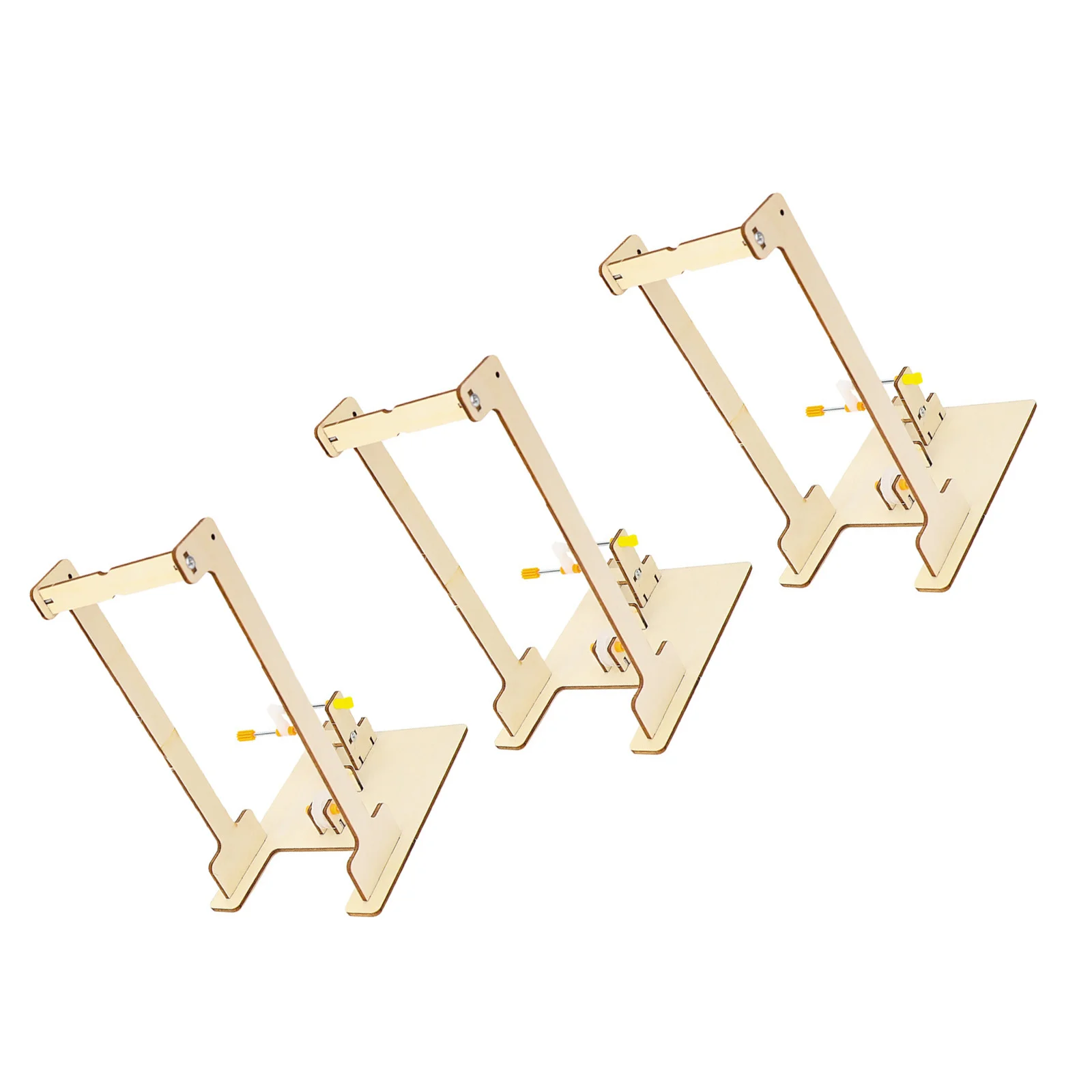3Sets DIY Houten Kraan Bouwpakket voor Kinderen Wetenschapsexperiment Materiaal Pakket Stem Onderwijs Mechanische Voordeel