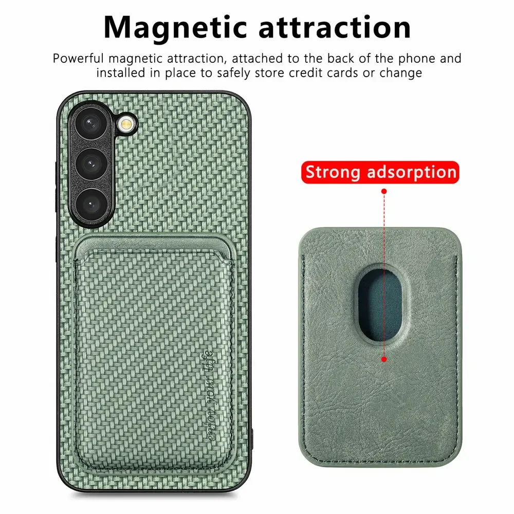 Magnetic Detachable Card Wallet Case for Samsung Galaxy S26 Edge S25 Plus S24 S23 Ultra S22 S21 S20 FE Leather Back Cover