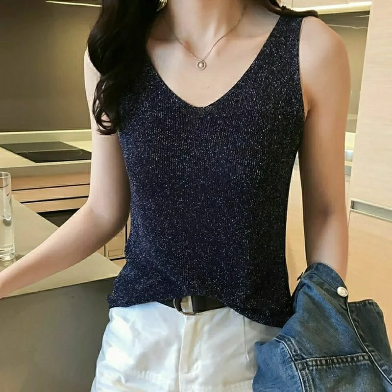 Sleeveless Sports Ropa De Mujer Solid Tank Cami Ribbed Basic Y2k Fashion Party Women Vest Halter Club High Street Black Cute Top