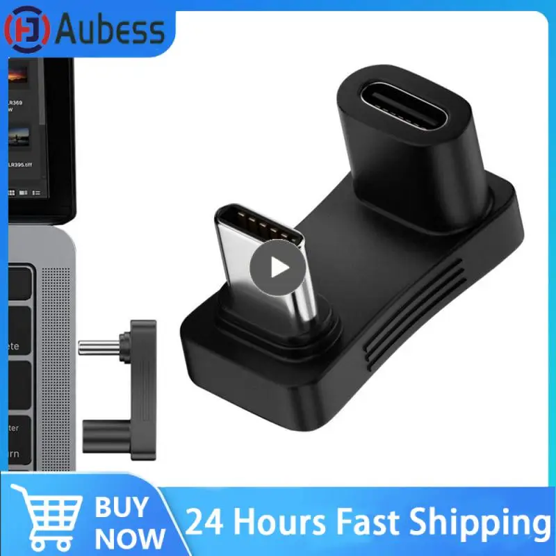 For Steam Deck Type-C Converter Male to Female Extension Connector Right Angle Type-C USB C Adapter Game Console Accessories