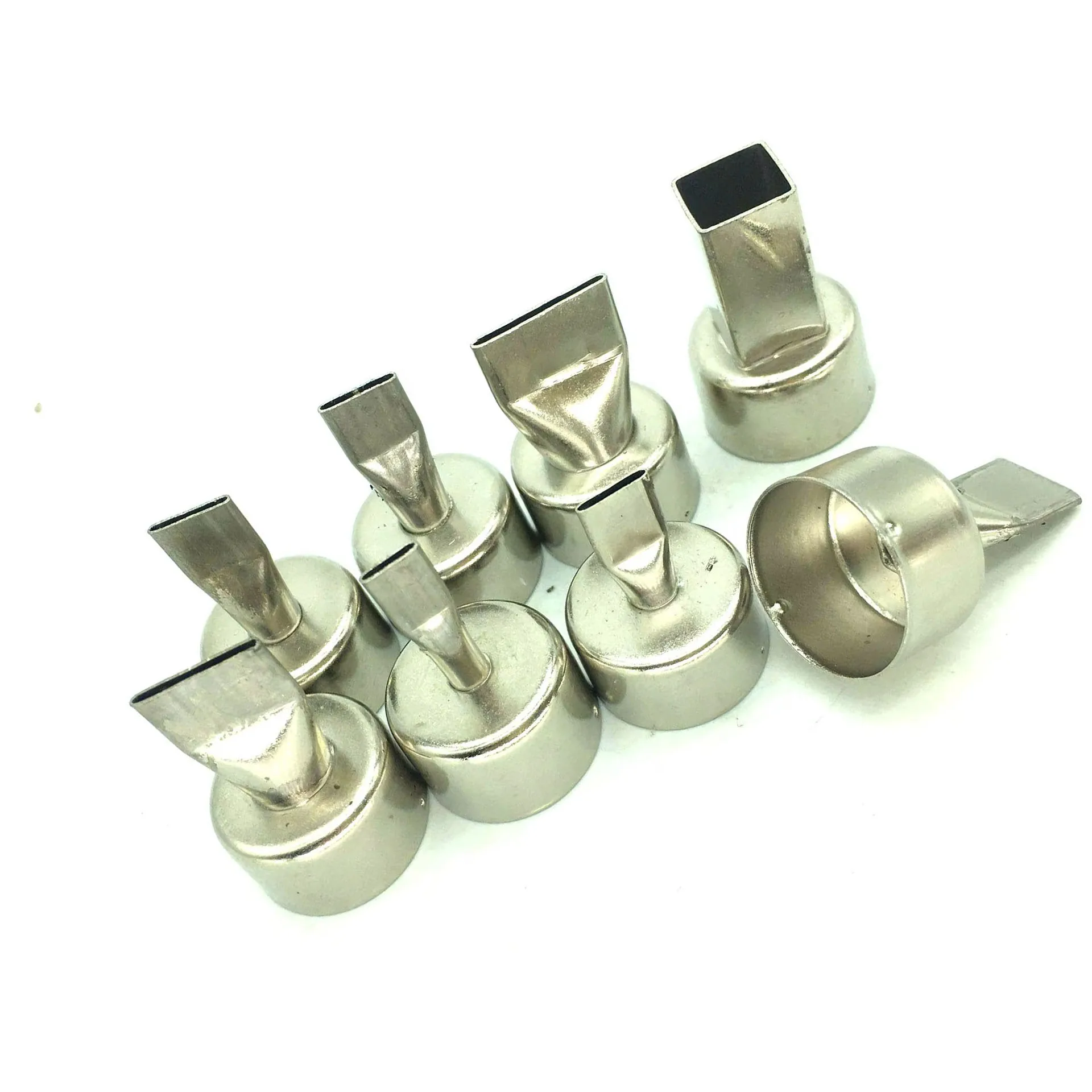 8PCS 22mm Universal 858 Series Hot Air Gun Flat Nozzle for Soldering Station 858 858D+ 8586 Welding IC Nozzles