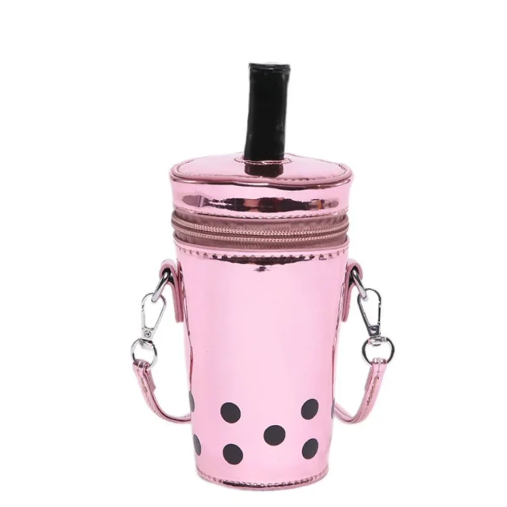 

Originality Milk Tea Cup Women Bag Personality Fashionable Versatile Trend Candy Color Shopping Shoulder Laser Cylindrical Bag