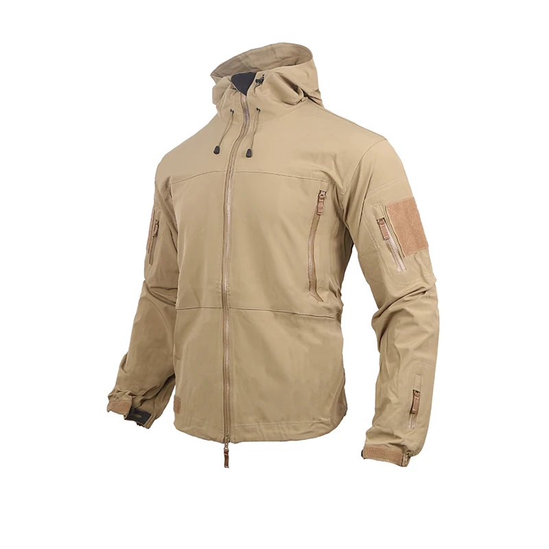 Emersongear TacticalTAD Predator Gen 4 Soft Shell Jacket Mens Warmth Coat Windproof Hiking Airsoft Outdoor Hunting Sports TAN