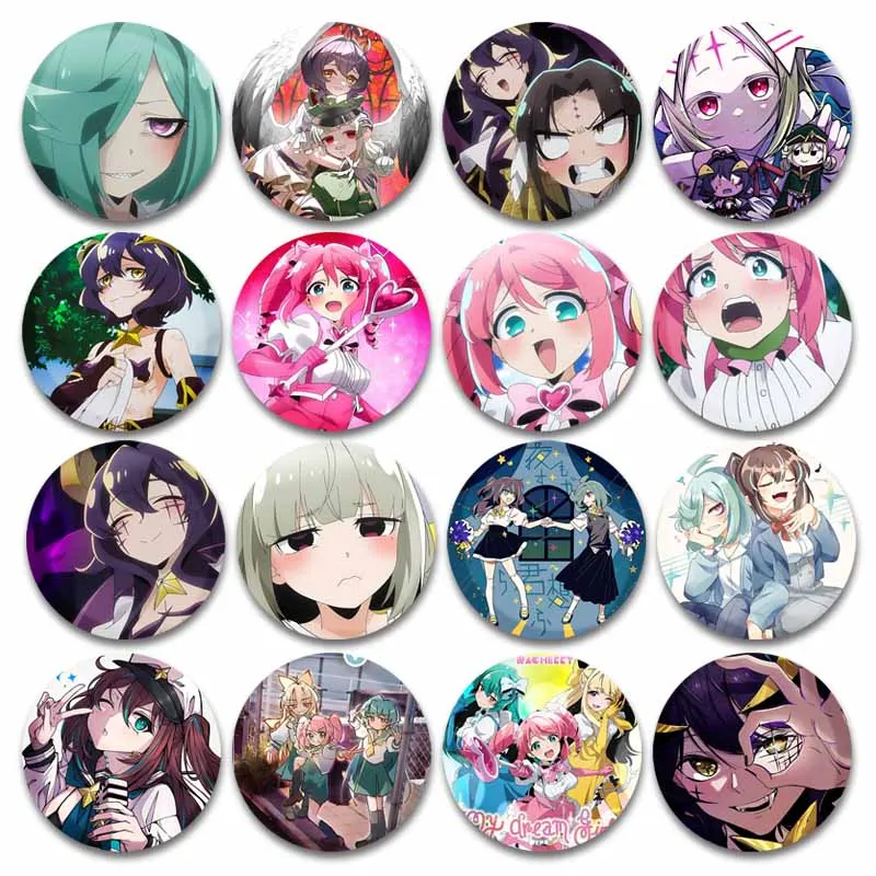 Anime Gushing Over Magical Girls Button Pins Cute Hiiragi Utena Haruka Hanabishi Cartoon Badge Tinplate Brooch Bag Accessories