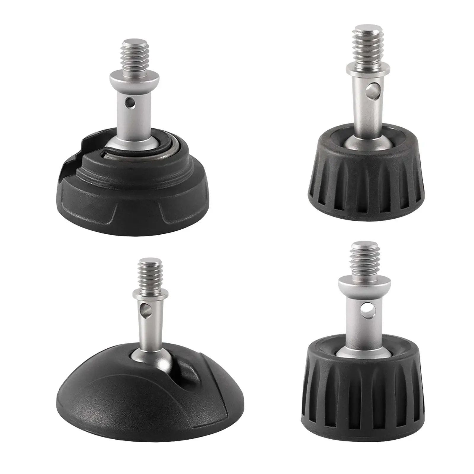 Universal Rubber Release Foot Pad, 3/8'' Screw Antiskid Rotatable Stainless