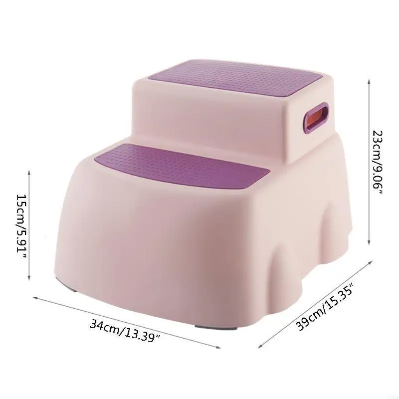 Anti-Rutsch-Kleinkind Zwei-Stufen-Stuhl für Kinder Toilette Töpfchentraining Waschhand Hand