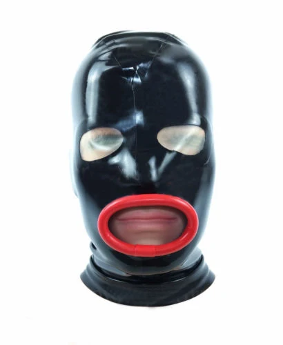 

100% Latex Maske Rubber Gummi Black Mask Cosplay Party Handmade Customization 0.4mm XS-XXL