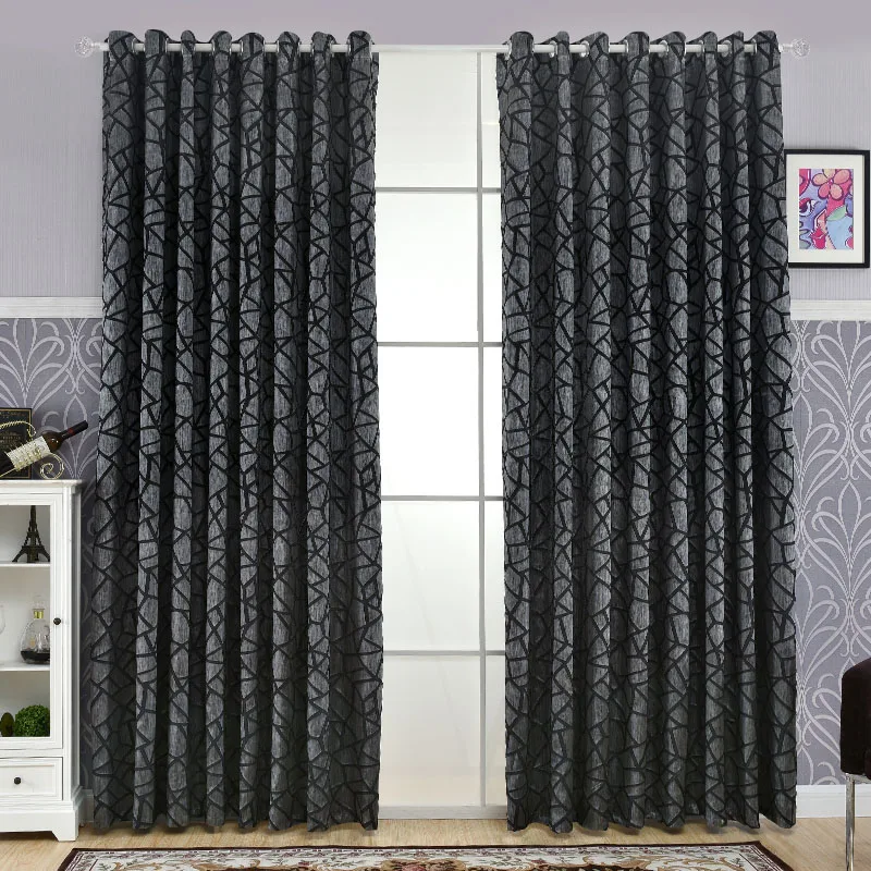 NAPEARL Short Modern Curtain Living Room Window Kitchen Grommet Top Treatments Semi-Blackout Ready Made for Bedroom