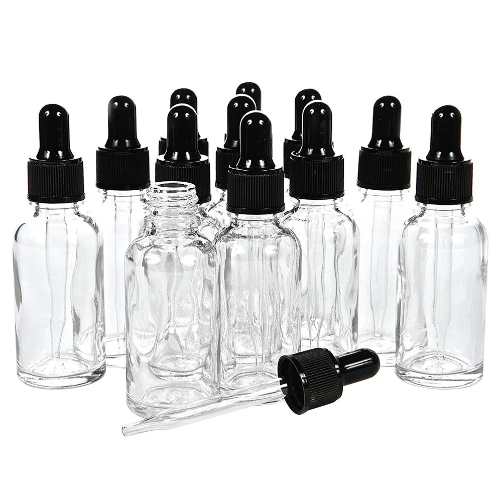 12 Pcs Aromatherapy Glass Bottle Droplet Bottles Essential Oil Empty Dropper Container Oils view 2