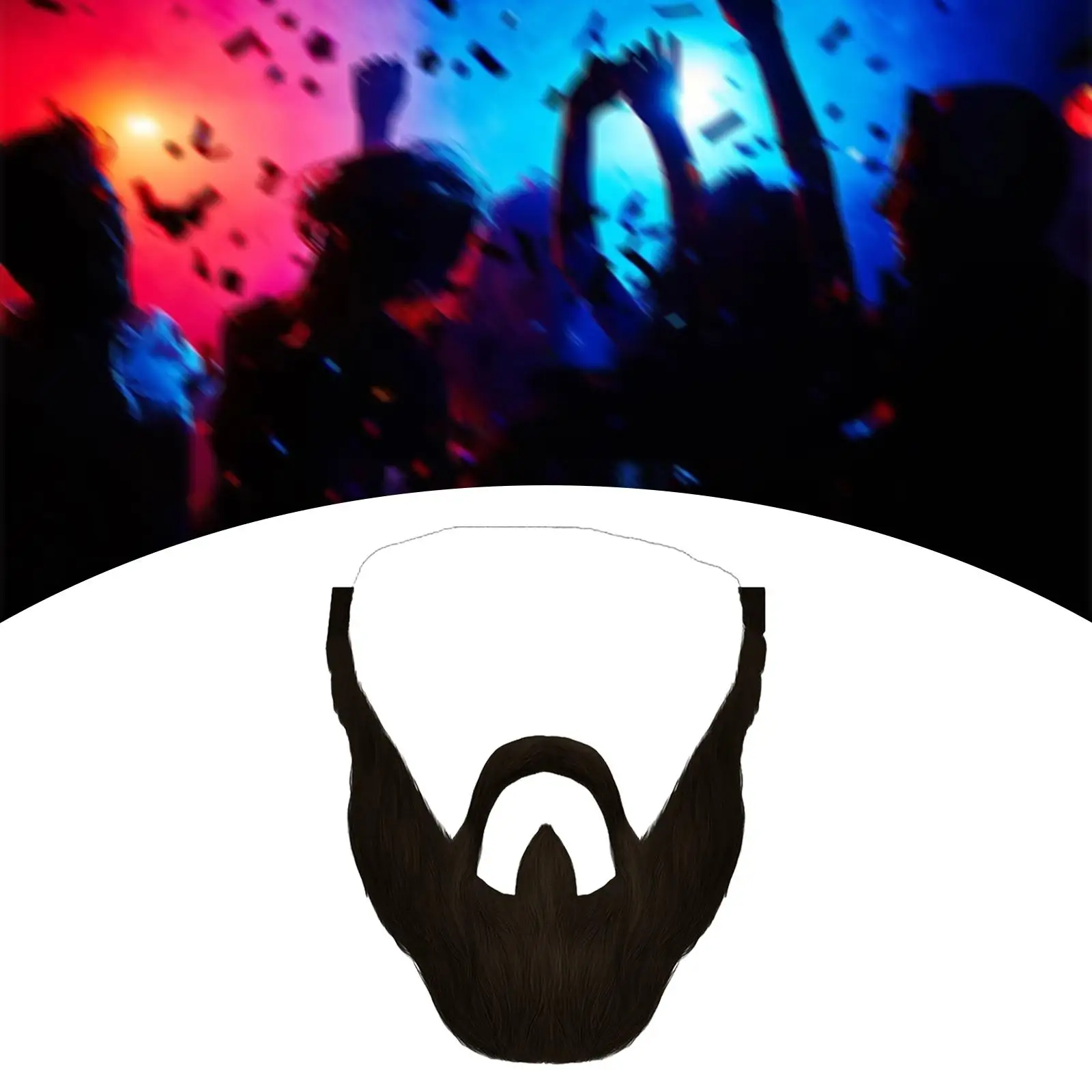 Fake Beard Costume Accessories Funny for Men Dress up Holiday Stage Performance Party Supplies Fake Mustache Facial Hair