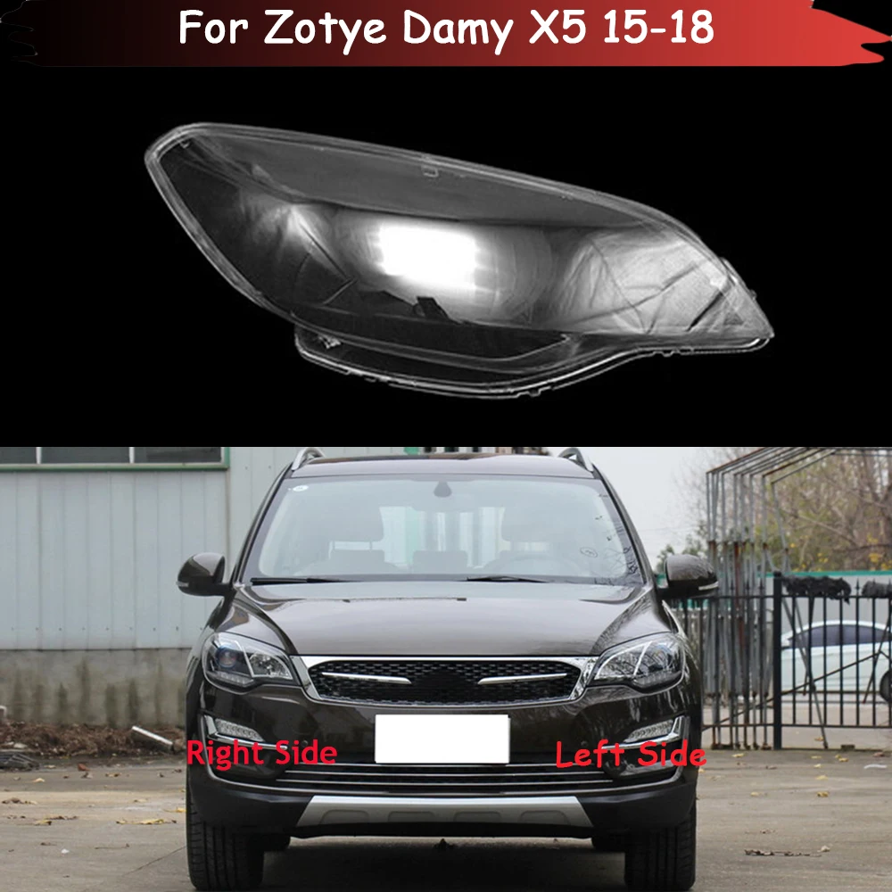 For Zotye Damy X5 2015-2018 Car Front Headlight Cover Headlamp Lampshade Lampcover Head Light Lamp Caps Glass Lens Shell Case