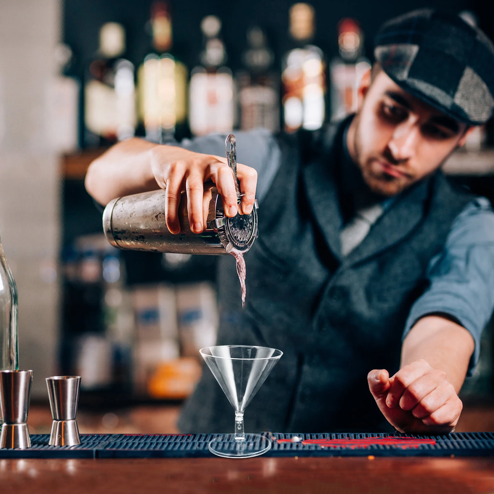 8 Uds tazas de whisky copas de cóctel de plástico copas de vino irrompibles para fiesta boda Bar tazas de bebidas reutilizables