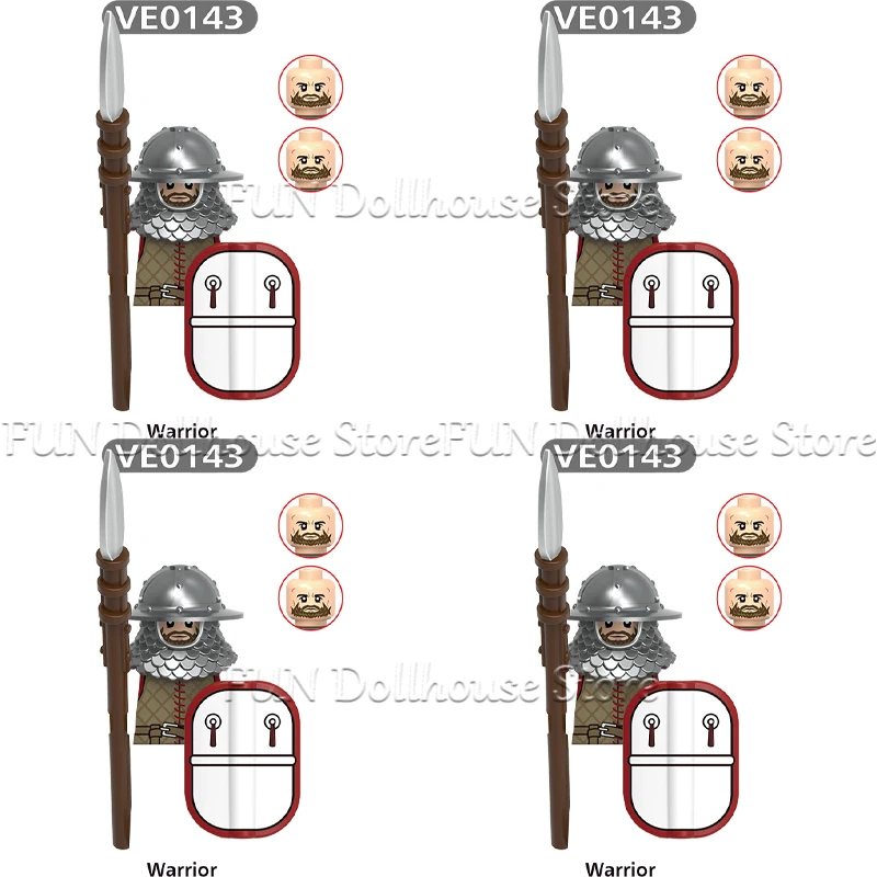 Mittelalterliche Militärarmbrust Miliz Lancer Rüstung Soldat Figur Baustein Schloss Ritter Bogenschütze Krieger Schild DIY Ziegel Spielzeug