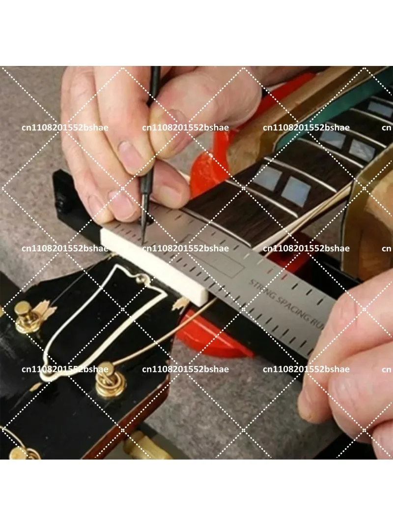Professional Luthier Guitar String Spacing Ruler Tool for Nut Slotting