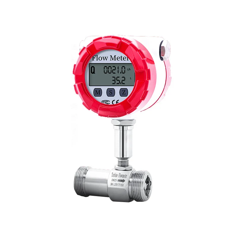 Intelligent Turbine Flowmeter Stainless Steel Pipeline Type Pure Water Lubricating Oil Diesel Liquid Flange Sensor