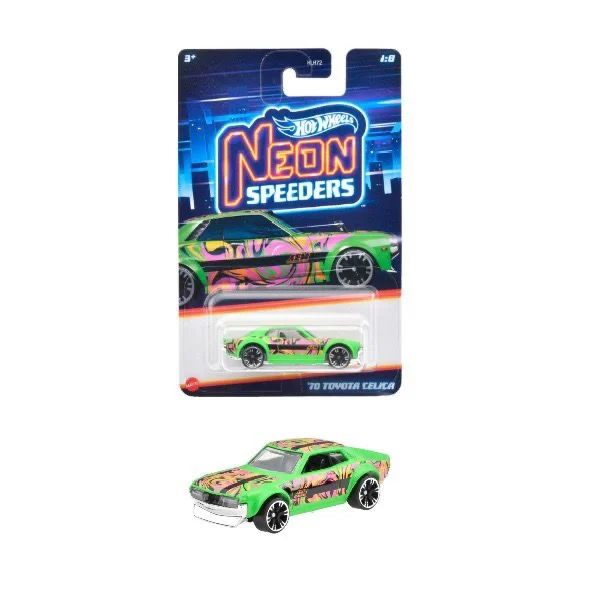 Genuine Hot Wheels Car NEON SPEEDERS 1:64 Boys Toys Diecast Honda S2000 Acura Integra Nissan Toyota Celica Datsun Wagon Gift