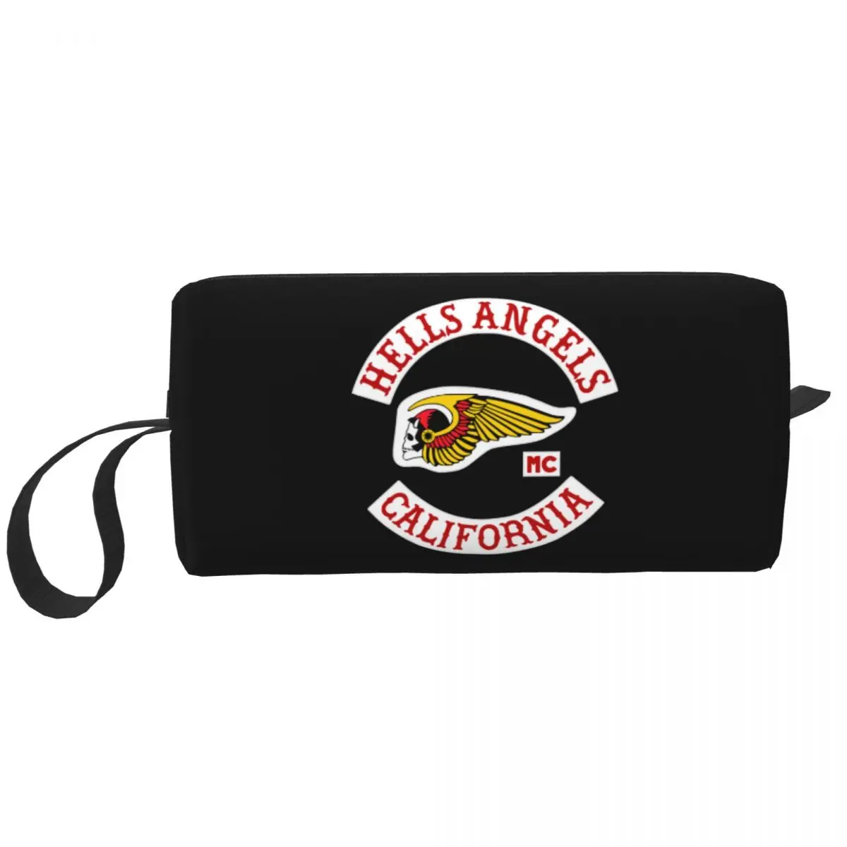 California Motorcycle Club Race Cosmetic Bag for Women Makeup Bags Hellsangels Travel Waterproof Toiletry Bag Organizer Merch