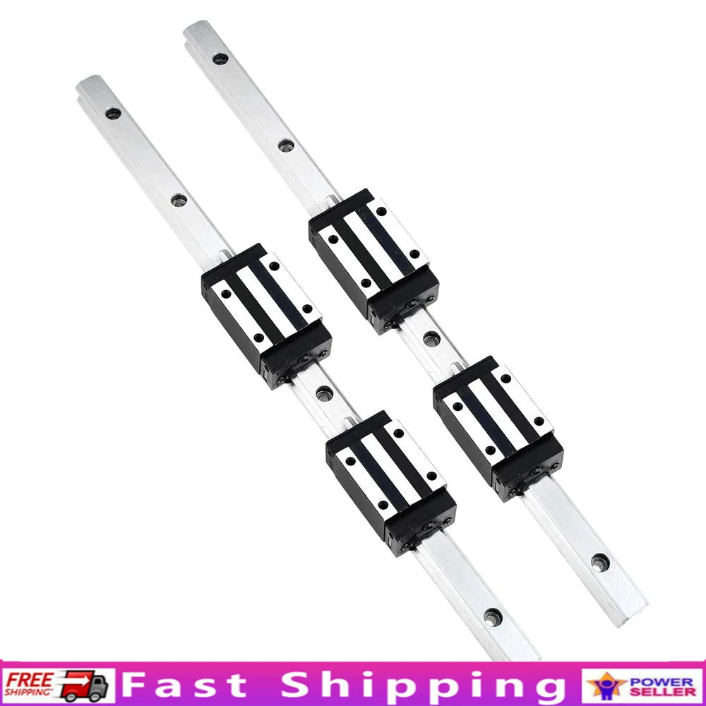 

2pcs 500mm HGR20 Linear Slide Rail with 4pcs HGH20CA Block Carriage CNC Machinery and DIY Projects