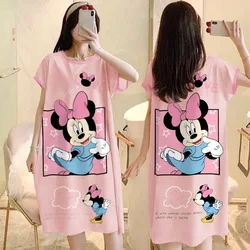 Nachthemd Minnie Pyjama Dames Zomer Zoete En Schattige Disney Pyjama 'S Comfortabele Grote Maat Losse Cartoon Huiskleding