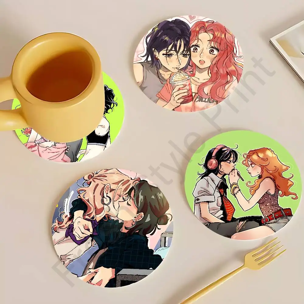 

T-Tgswiiwagaa MitsuAya wooden anti-slip coasters suitable for home office and theme party decoration