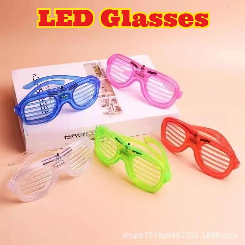 نظارات LED تأثير أعمى البندقية الباردة تضيء نظارات بار KTV الدعائم الحفلات الحفل الهذيان أضواء يمكن ارتداؤها مهرجان الملحقات