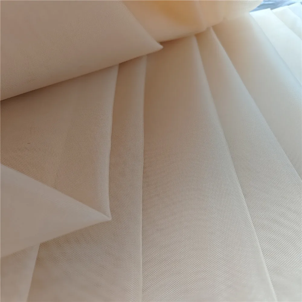 1/2/3 meters Stiff Fabric nude Color Polyester netting hard mesh braid Cornest fabric