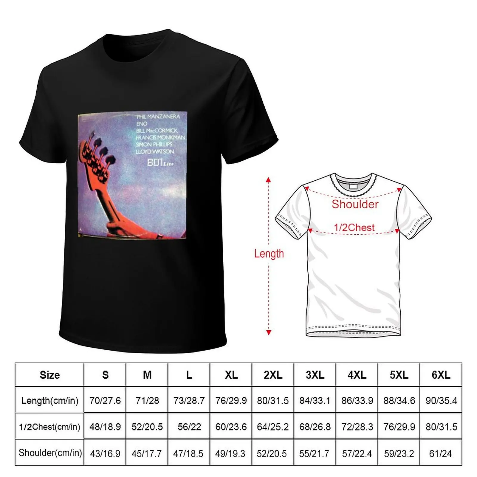 801 Live, Eno, Roxy Music, Art Rock T-Shirt new edition graphic tee shirt men workout shirt