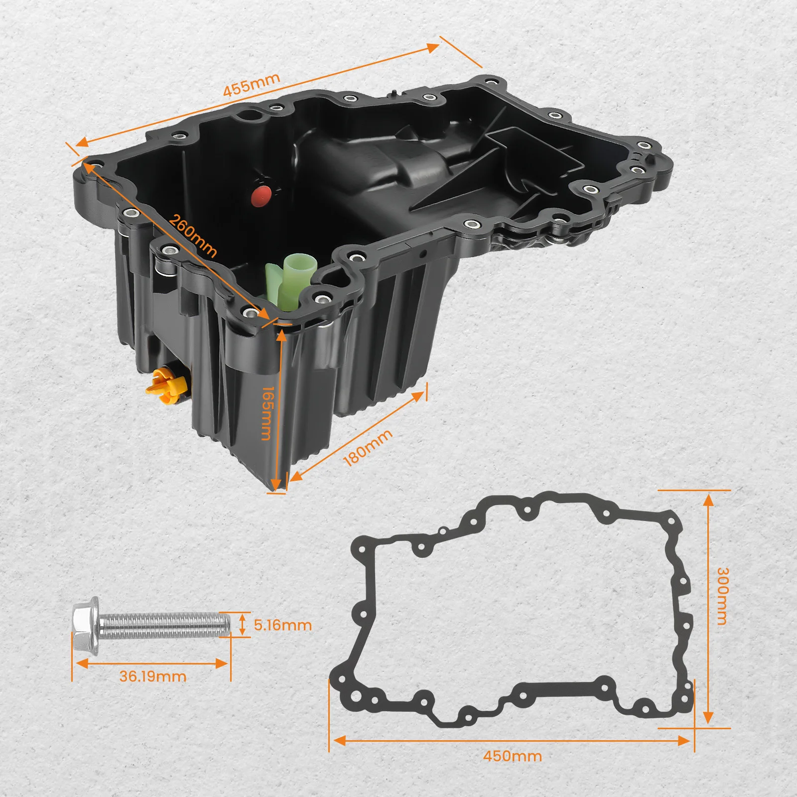 Engine Oil Pan w/ Gasket for 2015-2017 Ford F-150 FL3Z6675B FL3Z6675A FL3Z6675C FL3Z6675D