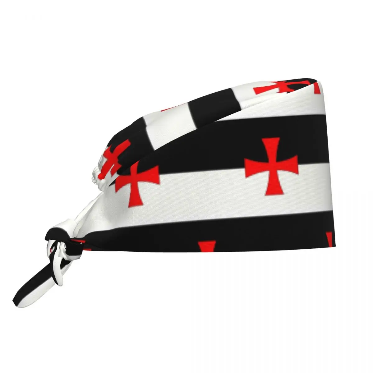 Adjustable Knights Templar Flag Working Hat Medieval Warrior Crusades Cross Surgical Hat Scrub Nursing Doctor Surgeon Cap Nurse