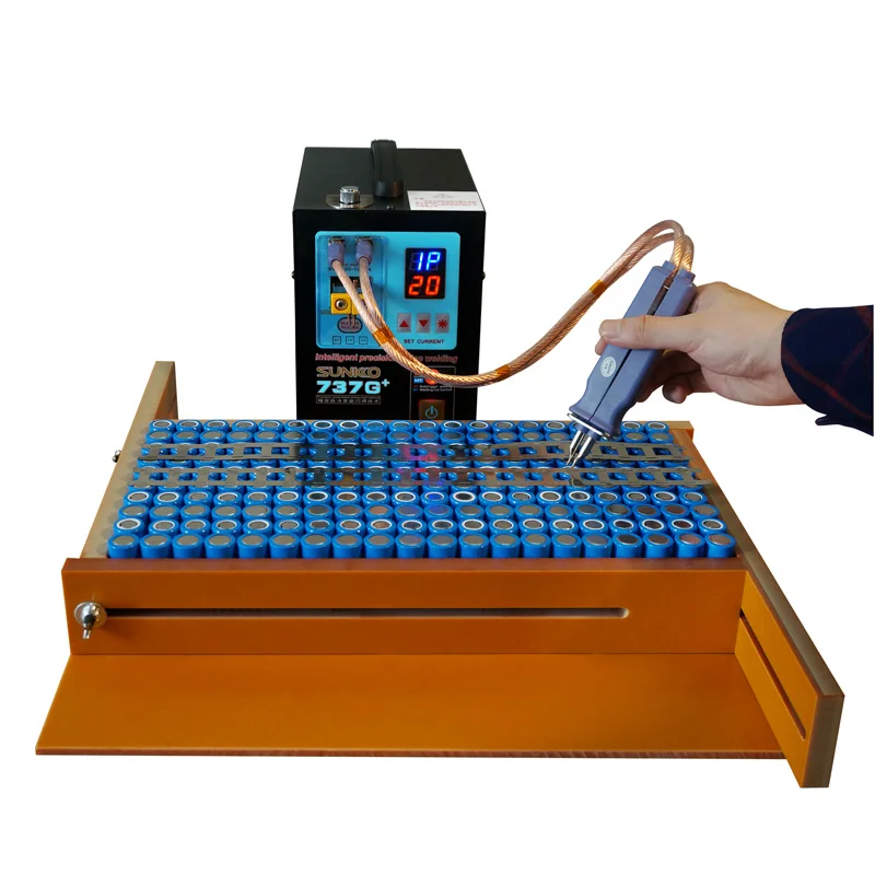 Soldador automático do ponto da bateria do íon do Li da máquina 18650 da soldadura do pulso de SUNKKO 737G+