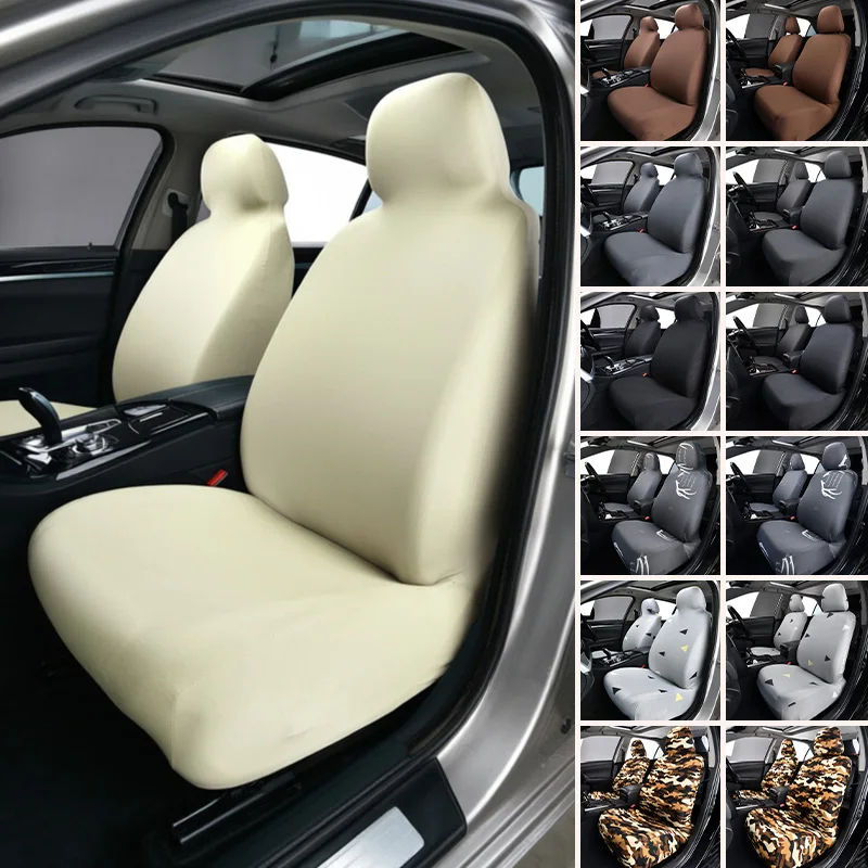 Stretch Spandex Car Seat Cover Washable Dustproof All‑Inclusive Seat Protector For Car Front Row Seats Auto Interior Accessory
