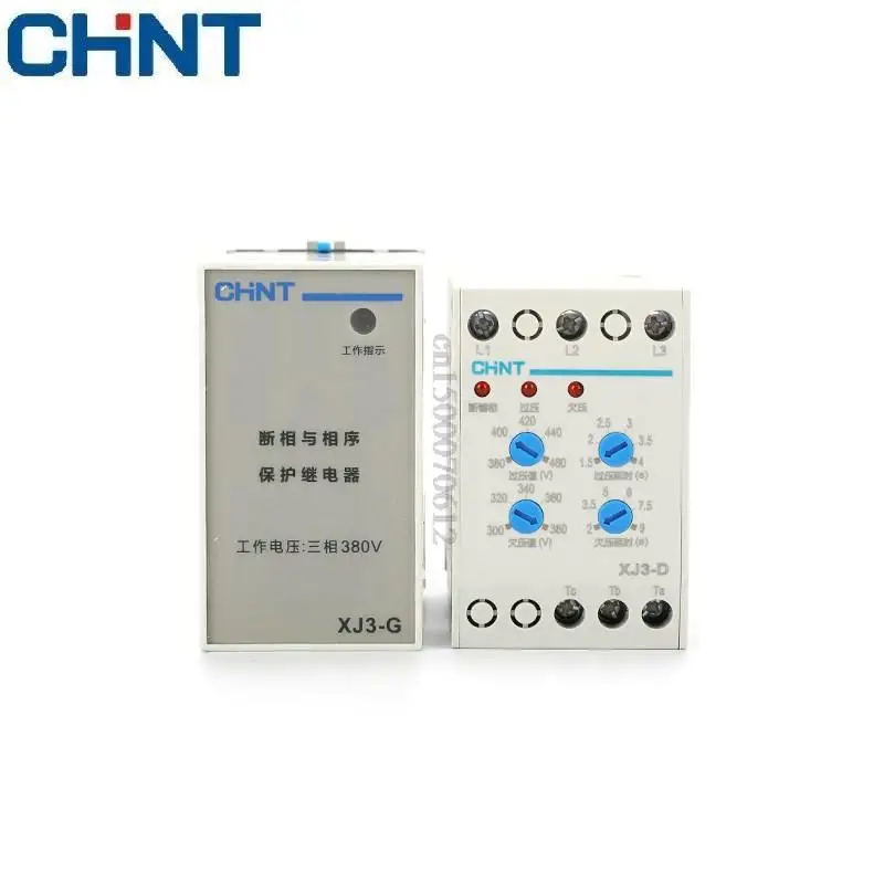 CHINT XJ3-G XJ3-D Sequence and On-off Protection Relay AC380V Overvoltage and Undervoltage Protection Phase Sequence Protection