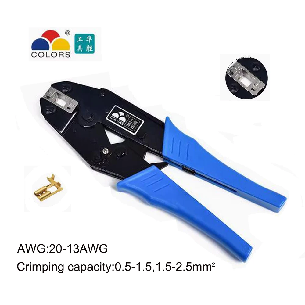 HS-056FL flag type receptacles Tool pliers jaw ratchet crimping plier european style