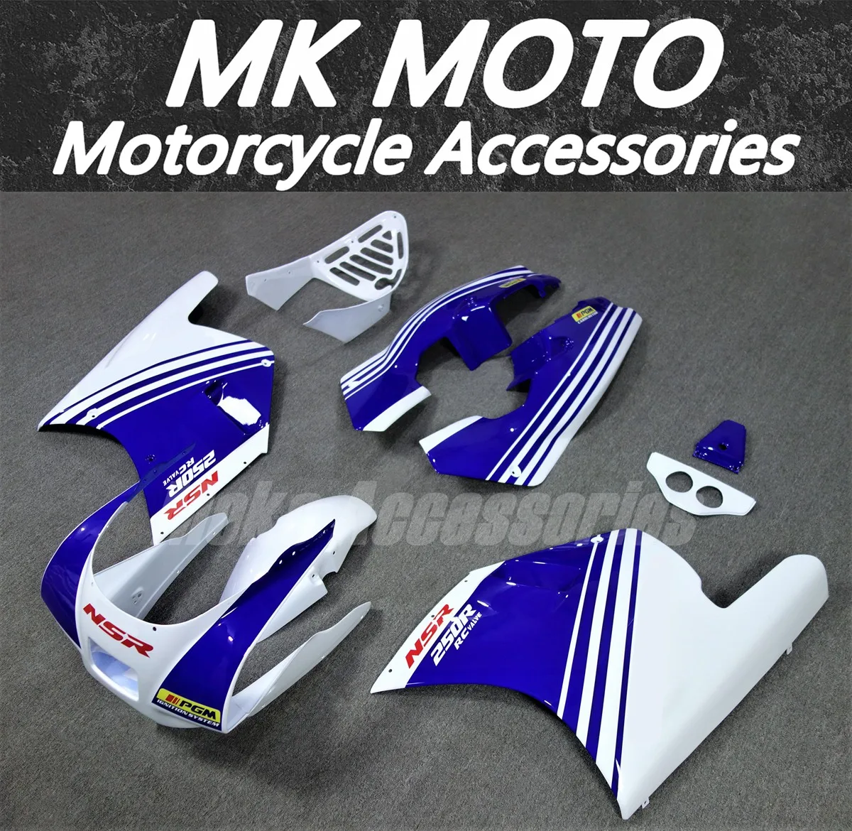 Motorcycle Fairings Kit Fit For NSR MC18 Bodywork Set High Quality Abs Blue White Handmade mould