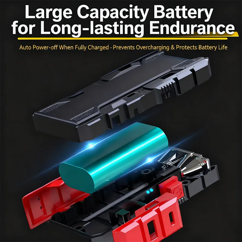 12V Portable Car Jump Starter: 99800mAh Large Capacity Lithium Booster for 8.0L Gas & 5.5L Diesel Engines