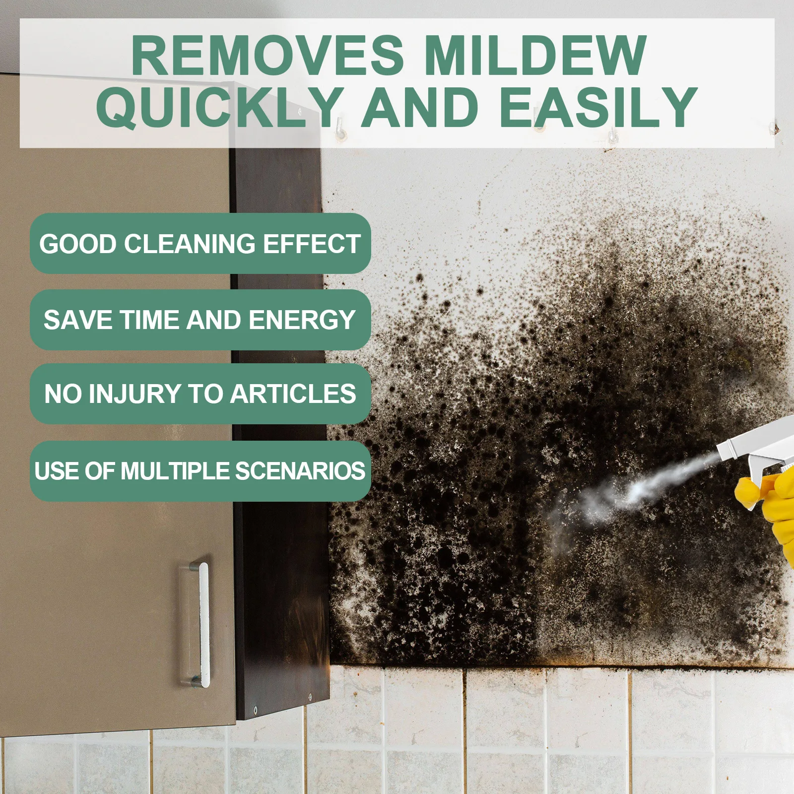 Mold Remover Spray Prevent Fungus Furniture Tile Wall Stains Removal Sink Descale Antibacterial Bathroom Mildew Cleaning Agent