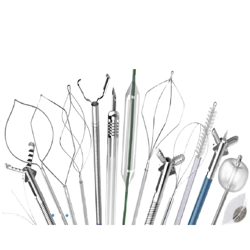 Bronchogastroscopy foreign body forceps, endoscopic forceps, mesh pocket, V-shaped crocodile teeth, three claw shaped removal