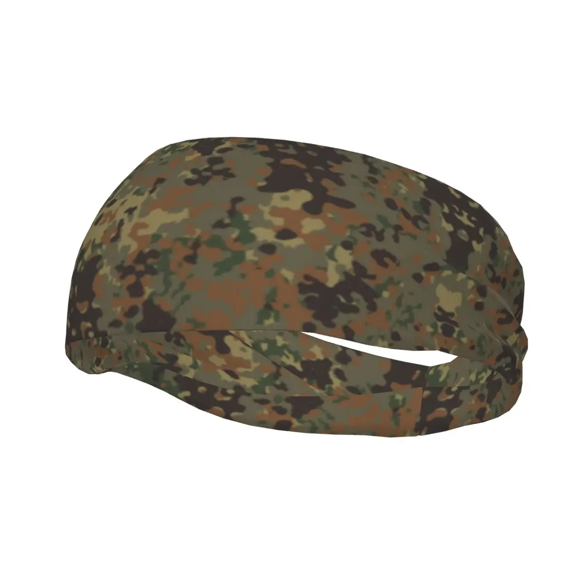 Erbsenmuster Pea Dot German Camo Sport Headband for Tennis Non Slip Elastic Military Army Camouflage Moisture Wicking Sweatband